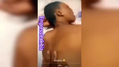 Nigerian teen feeling the pain of a big dick