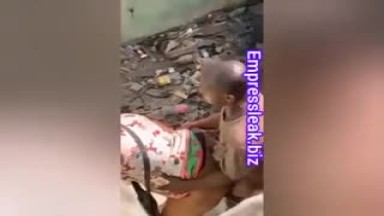 Boy records his uncle fucking outside at a corner