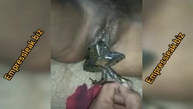Live frog inside a vagina... Scary