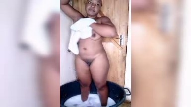 My sugar mummy sent me video bathing in her room